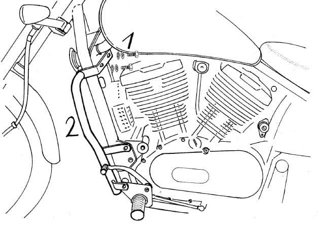 Kawasaki VN 800 Classic [1996-1999] - barre de protection des moteurs
