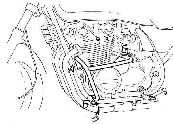 Kawasaki Zephyr 550 [1991-1999] - barre de protection des moteurs