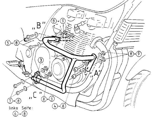 Kawasaki ZR-7 [1999-2003] - Pare moteur