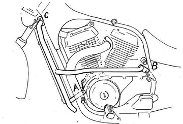 Suzuki vs 750 [1986-2000] - barre de protection des moteurs