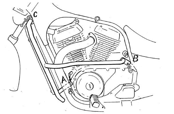 Suzuki vs 600 GLP Intruder [1995-1997] - barre de protection des moteurs