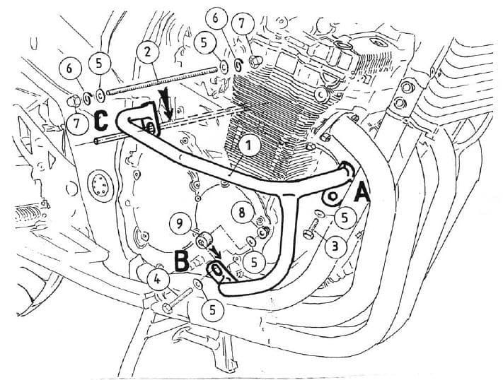 Suzuki GSF 650 [2005-2006] - motor protection bar
