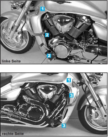 Suzuki M 1800 [2006-2012] - barre de protection des moteurs