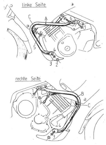 Yamaha TDM 850 [1991-2001] - barre de protection des moteurs
