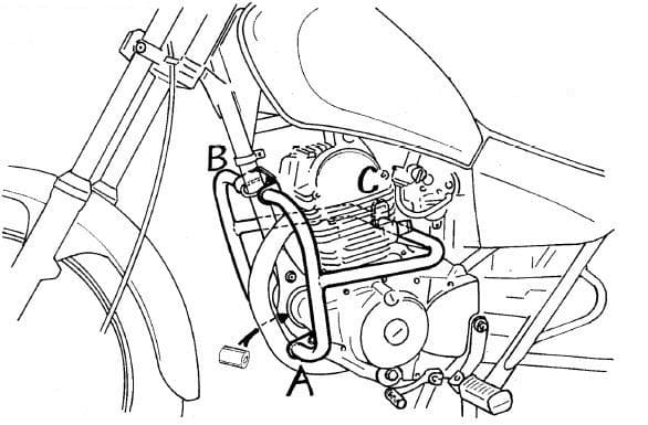 Yamaha SR 125 [1996-2001] - Motorschutzbügel