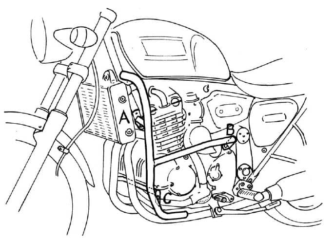 Triumph Thunderbird [1995-1998] - Motorschutzbügel Detailansicht