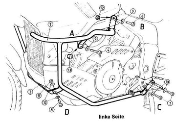 Cagiva Navigator [2000-2005] - support de protection moteur