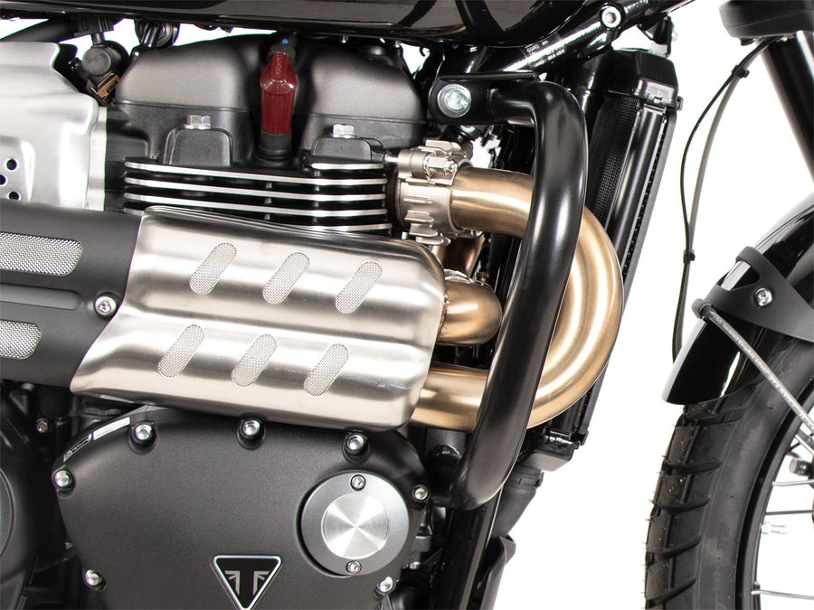 Triumph Scrambler 1200 X [2024-2025] - vue détaillée de la barre de protection moteur