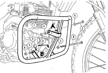 Honda XR 125 L [2002-2008] - barre de protection des moteurs