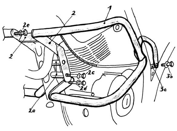 Yamaha XT 600 Ténéré [1988-1990] - Engine guard front view