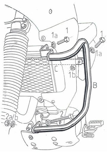 Yamaha Xtz 660 Ténéré [1991-1993] - motor protection bar - 0