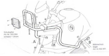 BMW R 850 GS [1994-2000] - barre de protection des réservoirs