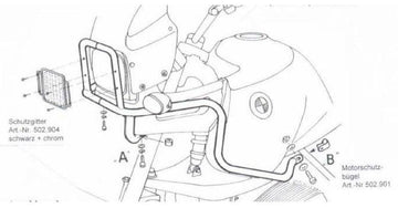 BMW R 850 GS [1994-2000] - barre de protection des réservoirs