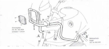 BMW R 850 GS [1994-2000] - barre de protection des réservoirs - 0