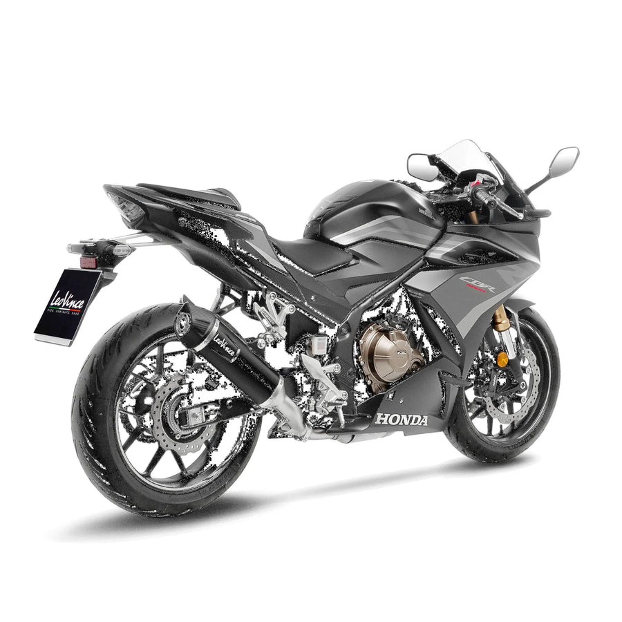 honda cb 500 [LEOVINCE] – Nero rear silencer - stainless steel