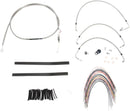 harley davidson flhtcu [BURLY BRAND] - Complete stainless steel handlebar cable/brake line kit-2