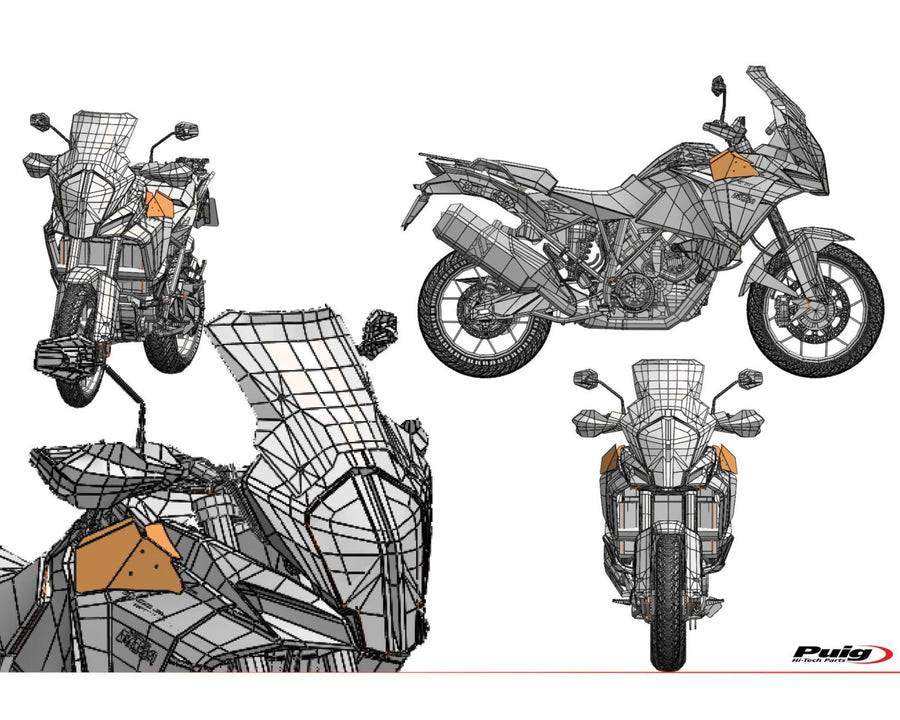 KTM 1290 SUPER ADVENTURE T [2023] – Déflecteur supérieur – Transparent