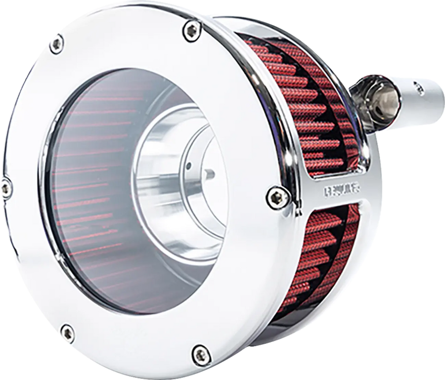Harley-Davidson FXSBSE 1800 Breakout CVO [2013] - Kit de filtre à air BA - Surface : Chrome, Rouge, Transparent - Image 1
