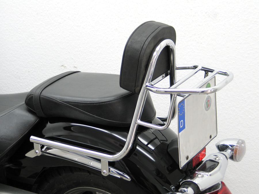 Yamaha XVS 1300 Midnight Star [2007-2016] - Sissy Bar aus Rohr mit Kissen und Gepäckträger