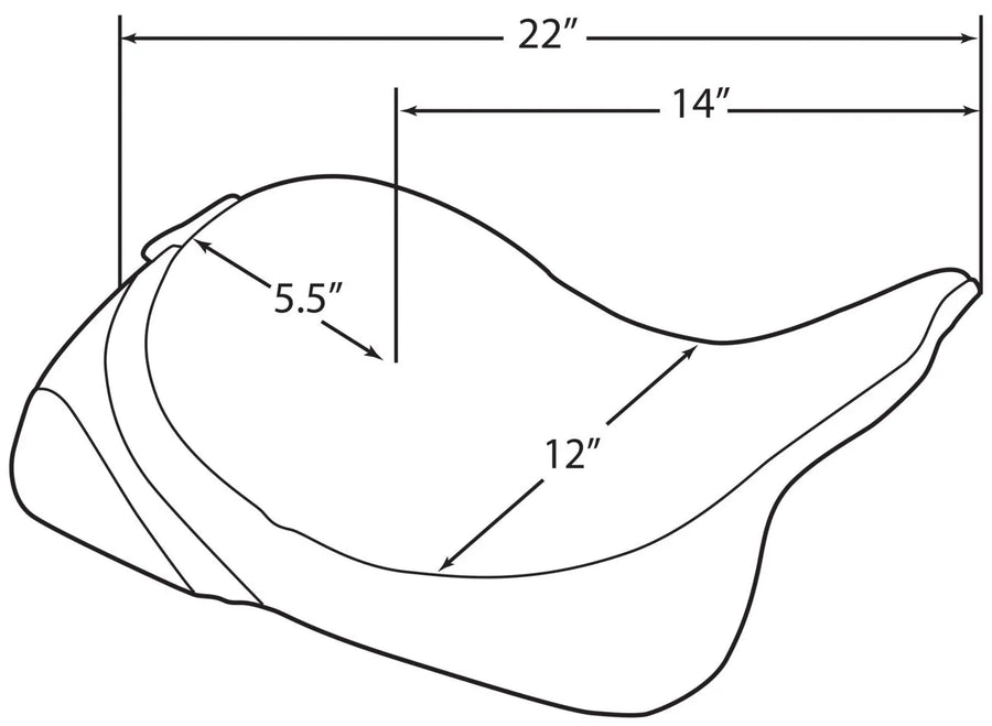 harley davidson flhri [DRAG SPECIALTIES] – Siège solo, compatible dossier