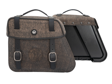 Sac moto [Hepco & Becker] - ensemble de sacs en cuir Rugged Cutout 19 L incl. dégagement rapide - découpe
