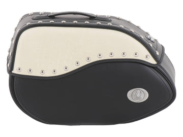 Sacoche moto [Hepco & Becker] - cuir Ivoire gauche - support de sacoche tube