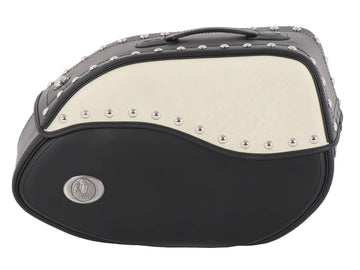 Sac moto [Hepco & Becker] - Cuir ivoire droit - support de sacoche tube