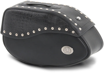 Sacoche moto [Hepco & Becker] - cuir noir ivoire gauche - support de sacoche tube