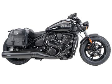 Indian Sport Scout [2025-2026] - Set: Ledertaschenhalter Cutout schwarz inkl. Rugged Ledertaschen schwarz
