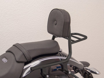 BMW R 18 (OL11) 2021- [2021] - Bar sissy en pipe avec oreiller et porte-bagages, noir