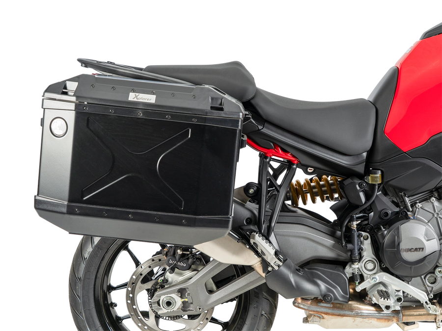 DUCATI Multistrada V2 [2025-2026] - Kofferträgerset Cutout schwarz inkl. Xplorer Cutout schwarz Kofferset