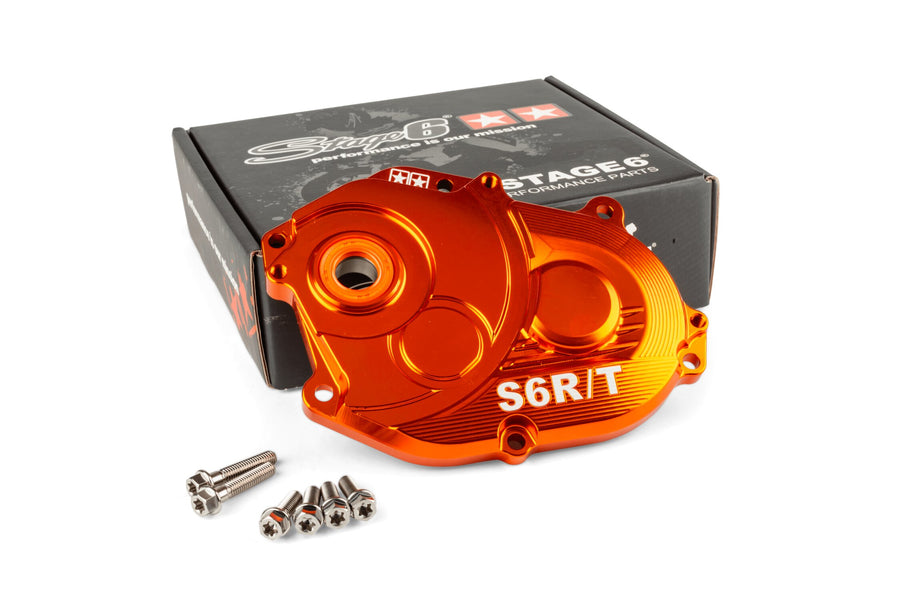 Aprilia SR Netscaper 50 2T LC - Cache boite de vitesse R/T Vis titane orange