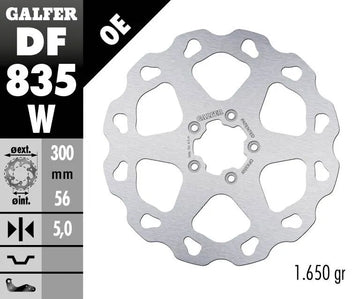 Harley-Davidson XL 883 R Roadster [2015] - Disque de frein Wave® - surface : argent, acier inoxydable - photo 2