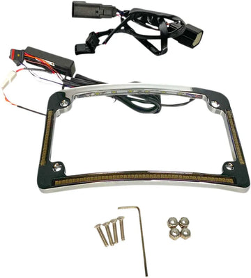 harley davidson fltruse [CUSTOM DYNAMICS] – Cadre de plaque d'immatriculation à rayon LED - 0