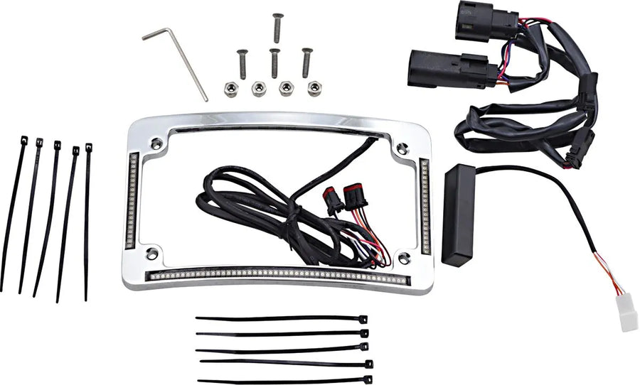 harley davidson fltruse [CUSTOM DYNAMICS] – Cadre de plaque d'immatriculation à rayon LED