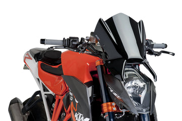 TRIUMPH BONNEVILLE T 120 BLACK [2025] - New Generation Sport Windschild | Schwarz | PUIG 7014N