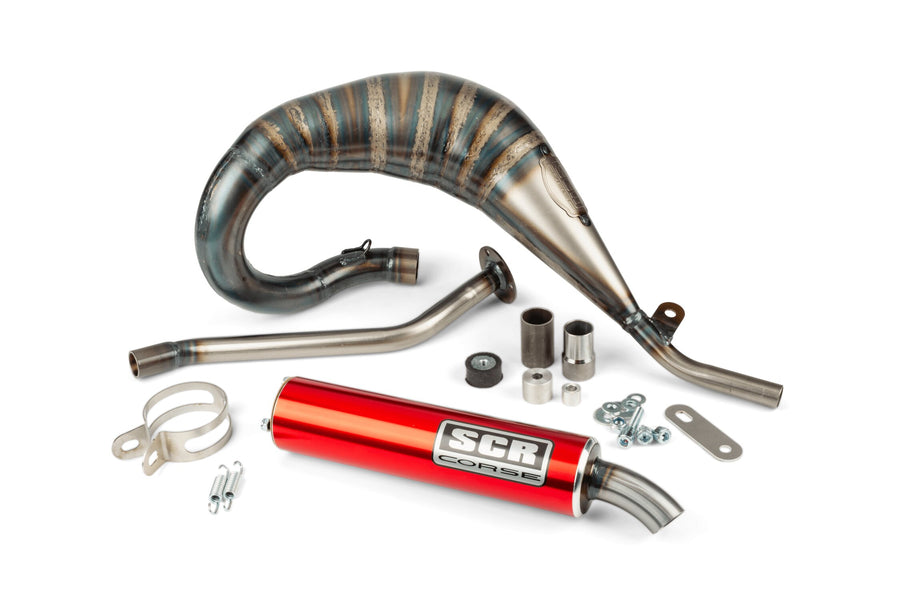 Beta RR SM 50 2T - Pot d'échappement fait main Cross 50-70 rouge