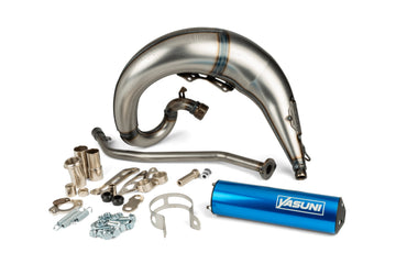 Beta RR SM 50 2T - Pot d'échappement Cross ML Bleu Gauche