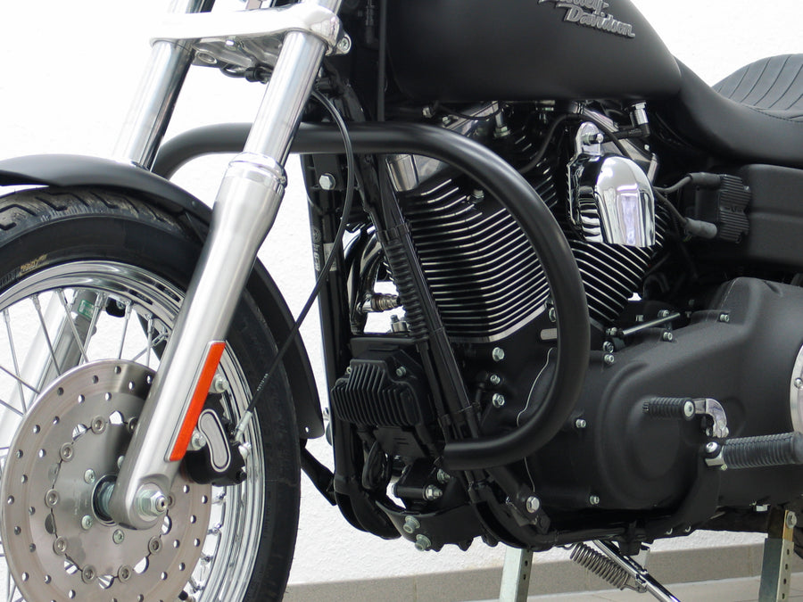 Harley Davidson Dyna Glide Low Rider [2015-2017] - Schutzbügel, große Ausführung aus 38 mm Rohr, runde Form, schwarz