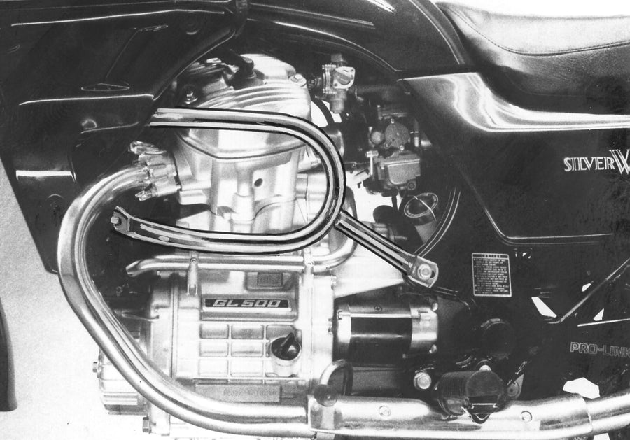 Honda CX 500/650 (également E + C) + GL 500/650 avec cache radiateur en aluminium - barre de protection