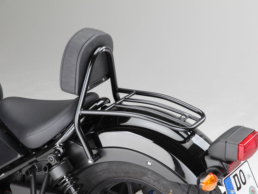 Honda CMX 500 Rebel (PC56A) 2017- [2017] - Fahrer Sissy Bar mit Kissen und Gepäckträger, schwarz