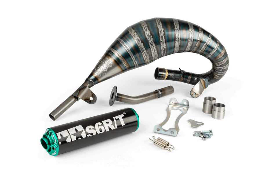 Beta RR SM 50 2T - Pot d'échappement R/T 70-80 Noir / Turquoise