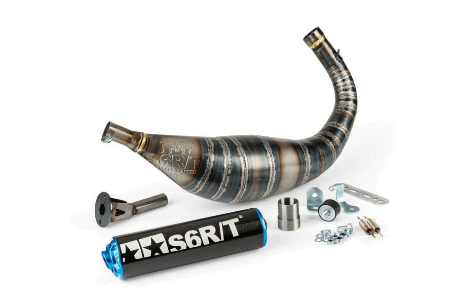 Beta RR SM 50 2T - Pot d'échappement R/T 80-90 Noir / Bleu