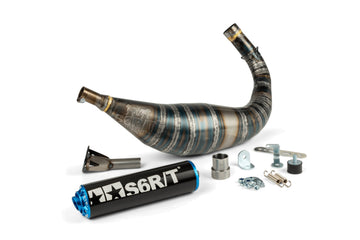 Beta RR SM 50 2T - Pot d'échappement R/T 90-100 Noir/Bleu