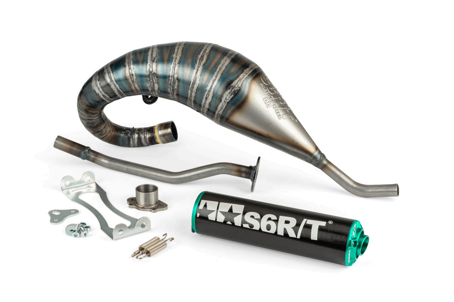 Derbi Senda R DRD Racing Enduro 50 2T D50B0 [2006–] - Pot d'échappement R/T Haut Noir Turquoise