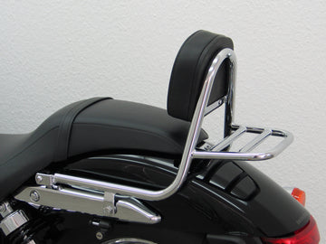 Honda Shadow VT 750 C Black Spirit [2010-2011] - Sissy Bar en pipe avec oreillers et porte-bagages
