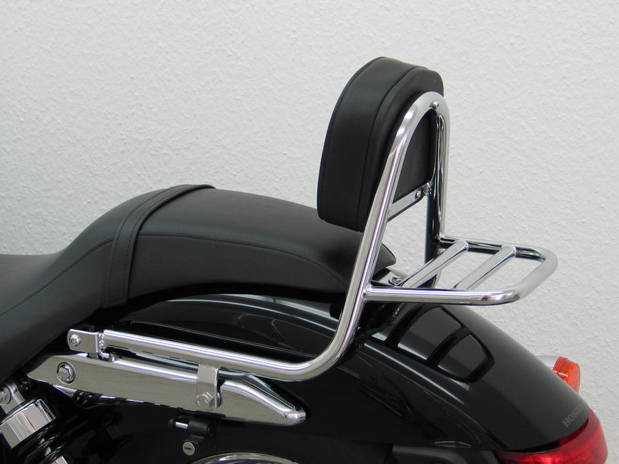 Honda Shadow VT 750 C Black Spirit [2010-2011] - Sissy Bar en pipe avec oreillers et porte-bagages