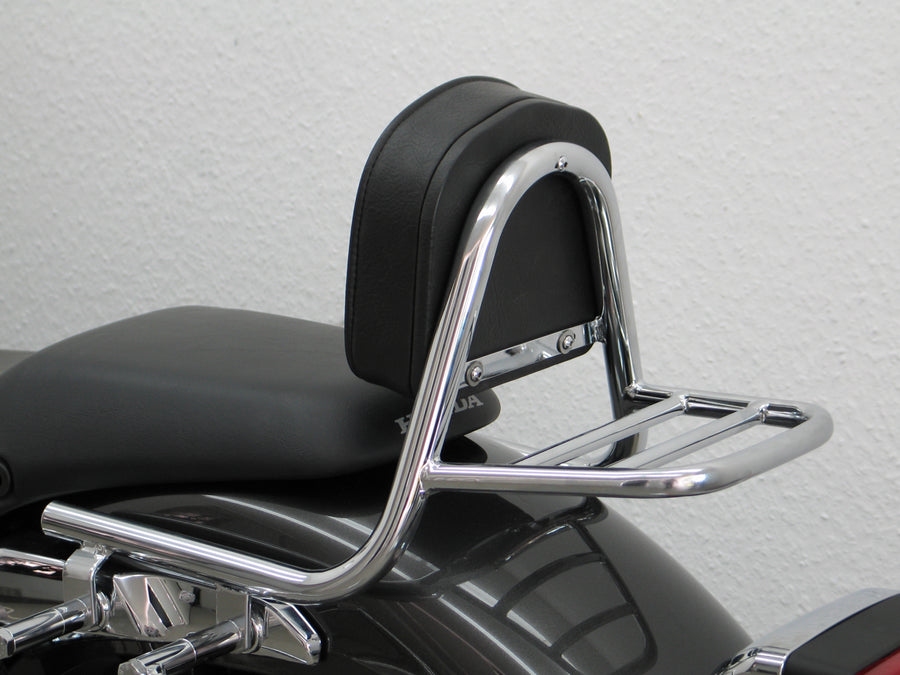 Honda VT 750 S (chaîne) [2010-2011] - Bar sissy en tuyau avec oreillers et porte-bagages