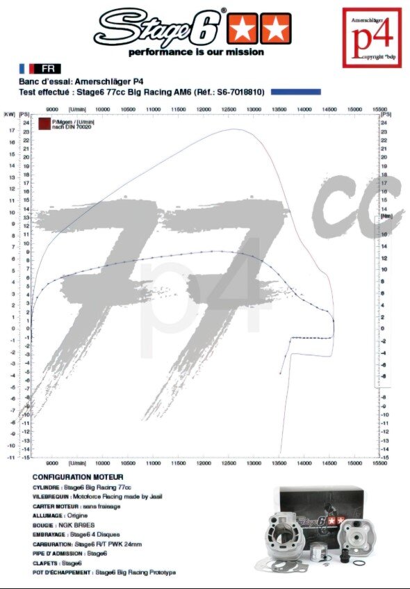 Yamaha DTR Enduro 50 2T AM6 [2004–] - Motorpack Big Racing 77ccm schwarz