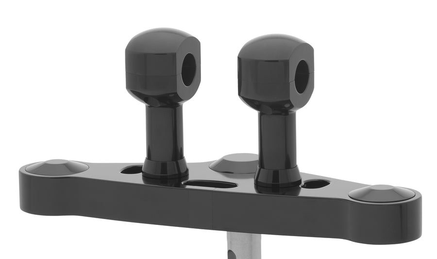 Aluminum riser for handlebars with 31-aluminum riser for handlebars with 31.75 mm (1 1/4 ′) Ø, 75 mm high, black anodized. With 1/2 ″ UNC thread.